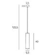 COREP - Suspension métal Faraday Noire H122.5cm - vignette