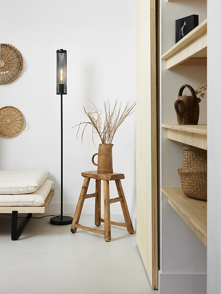 COREP - Lampadaire métal noir Corep FARADAY H153cm. - large