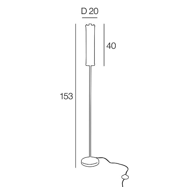 COREP - Lampadaire métal noir Corep FARADAY H153cm. - large