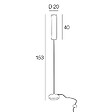 COREP - Lampadaire métal noir Corep FARADAY H153cm. - vignette