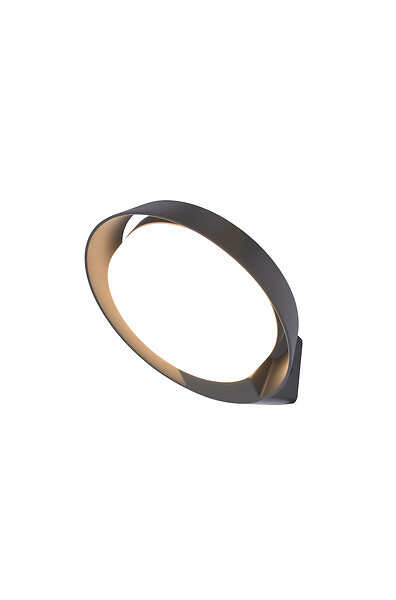 LUTEC - Applique fonte d'aluminium gris foncé Lutec POLO L16,2cm. - large