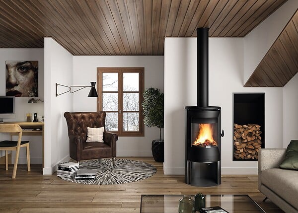 INVICTA - Poêle à bois acier Neosen Raccordable Plus - 8kW - large
