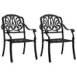 VIDAXL - vidaXL Chaises de jardin lot de 2 Aluminium coulé Noir - vignette