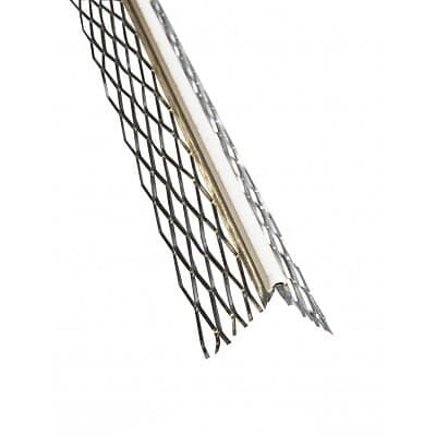 PRB - Baguette d'angle de façade joint blanc en 3m - large
