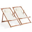 OVIALA - Lot de 2 chiliennes eucalyptus blanc - Socoa - vignette