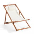 OVIALA - Lot de 2 chiliennes eucalyptus blanc - Socoa - vignette