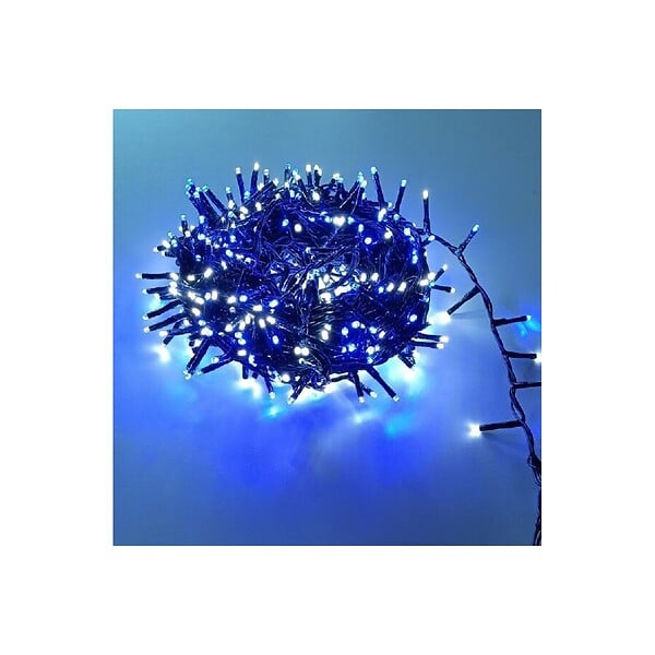 FEERIC LIGHTS & CHRISTMAS - Guirlande Lumineuse Extérieur 18 m 750 LED Blanc & Bleu et 8 jeux de lumière - large