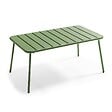 OVIALA - Table basse de jardin acier vert cactus - Palavas - vignette