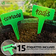 VOUNOT - Lot de 5 sacs de plantation non tisse 30L avec poignee Noir - vignette