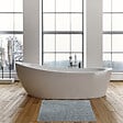 MSV - Tapis de bain microfibre chenille - Gris clair - 40x60cm - vignette