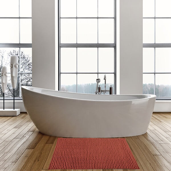 MSV - MSV Tapis de bain Microfibre CHENILLE 40x60cm Terracotta - large