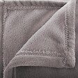 ATMOSPHERA - Plaid flanel en polyester - Gris - 180x230cm - vignette