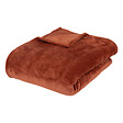 ATMOSPHERA - Plaid Flanel en polyester - Terracotta - 180x230cm - vignette