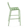 OVIALA - Chaise haute de jardin en métal vert cactus - Palavas - vignette