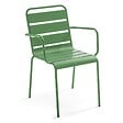 OVIALA - Fauteuil de jardin en métal vert cactus  - Palavas - vignette