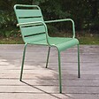 OVIALA - Fauteuil de jardin en métal vert cactus  - Palavas - vignette