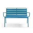 OVIALA - Banc de jardin en métal bleu pacific - Palavas - vignette