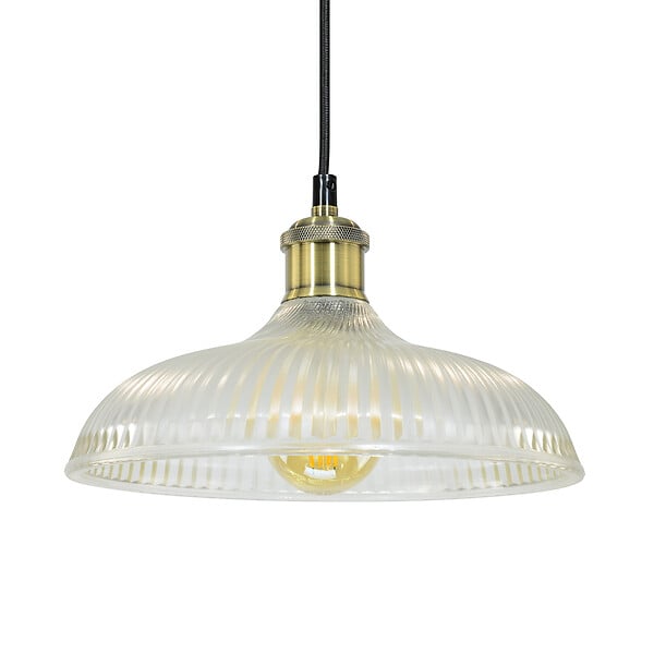 C-CREATION - Suspension Pamina en verre transparent - 25cm - large