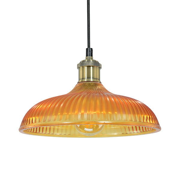 C-CREATION - Suspension Pamina 282175 en verre jaune - large