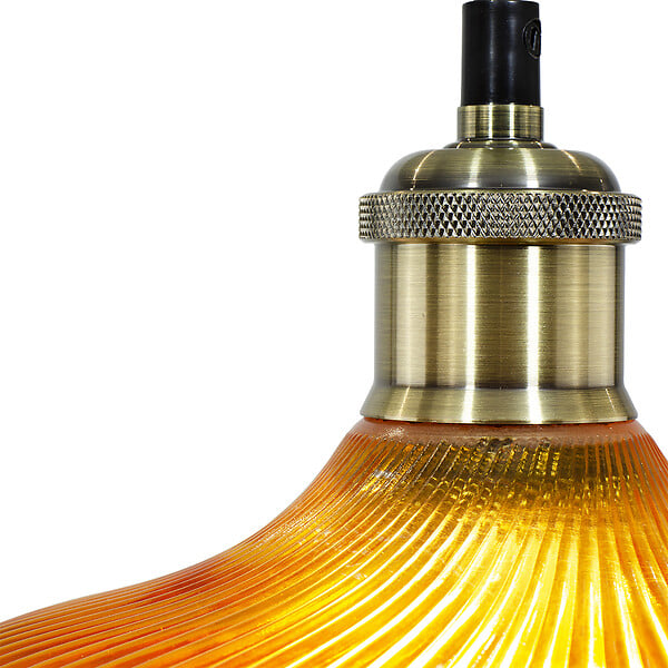 C-CREATION - Suspension Pamina 282175 en verre jaune - large