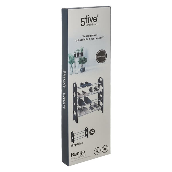 5FIVE - Range chauss mtl/plas x2 8p - large