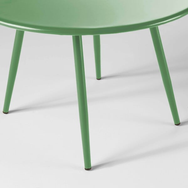 OVIALA - Lot de 2 tables basses de jardin en acier vert cactus - Palavas - large