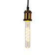 XANLITE - Ampoule LED filament tube décorative, culot E27, 4W, équivalent 20W, lumière très chaude, 1800K, angle 320°, verre transparent, filament spiralé - vignette