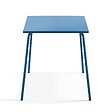 OVIALA - Ensemble table de jardin carrée et 2 chaises acier bleu pacific - Palavas - vignette