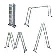 SECURY-T - Échelle Multifonction Pliable 4x5 marches 6 en 1 - 5.7m - 100% aluminium - Avec plateforme échafaudage - vignette