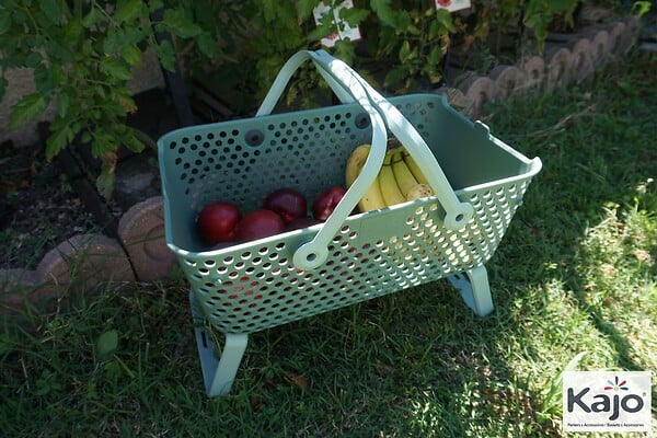 KAJO - Panier Kajo 15L Vert Olive / Vert Amande - large