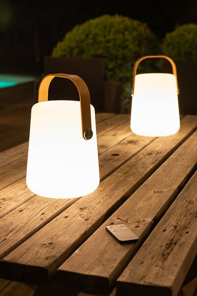 GALIX - Lanterne portative rechargeable par USB 9 LED Blanc Chaud en plateau - large