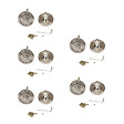EMUCA - Lot de 5 condamnations avec rosace ronde pour portes intérieures, diamètre 50mm, Zamak, Nickel satiné - vignette