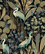 GRANDECO - P.vin/int tropical cranes bleu - vignette
