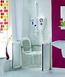 AKW - Siège de douche rembourré avec dossier et accoudoirs - Gris- réf : 02130P - AKW - vignette