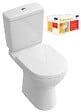 VILLEROY ET BOCH - Combi Pack O.NOVO PLUS en céramique - Sortie Verticale - Blanc - Avec abattant Soft Close blanc - vignette
