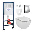 GROHE - Grohe Pack WC Rapid SL GROHE + Cuvette Ideal Standard Tesi Aquablade rimless + Plaque de commande Grohe Skate Chrome (GROHEAQUA-SET) - vignette