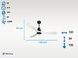 PURLINE - Ventilateur de plafond Réversible  Thermostat Wifi Moteur à courant continu Toits en pente Télécommande Hypersilence Mémoire Shopify Vendible (AUTOMATIQUE) - vignette