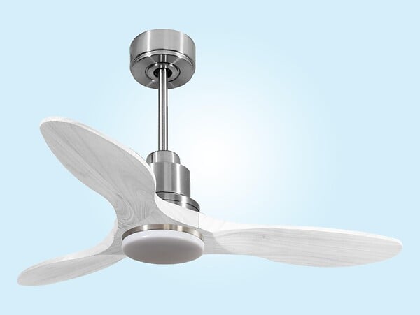 PURLINE - Ventilateur de plafond Réversible  Thermostat Dimmable Wifi Moteur à courant continu Toits en pente Télécommande Lumière à trois tons Hypersilence Mémoire - large