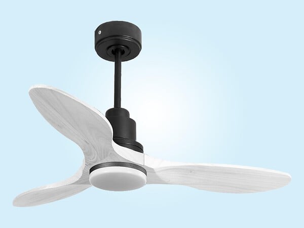 PURLINE - Ventilateur de plafond Réversible  Thermostat Dimmable Wifi Moteur à courant continu Toits en pente Télécommande Lumière à trois tons Hypersilence Mémoire - large