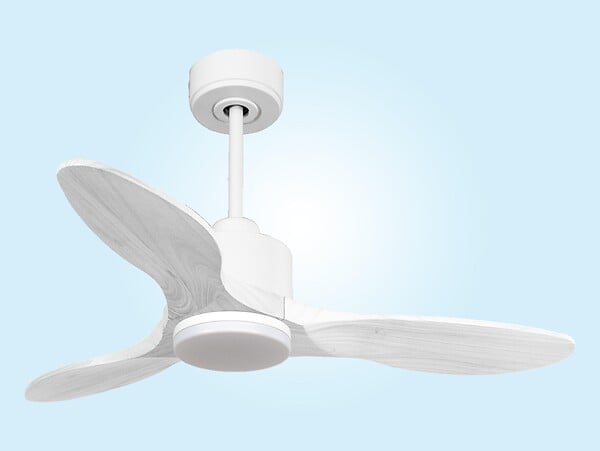 PURLINE - Ventilateur de plafond Réversible  Thermostat Dimmable Wifi Moteur à courant continu Toits en pente Télécommande Lumière à trois tons Hypersilence Mémoire - large