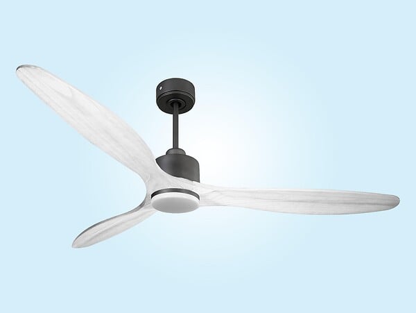 PURLINE - Ventilateur de plafond Réversible  Thermostat Dimmable Wifi Moteur à courant continu Toits en pente Télécommande Lumière à trois tons Hypersilence Mémoire - large