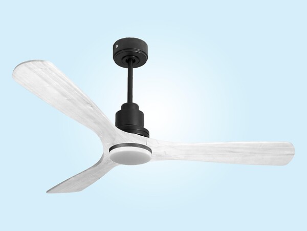PURLINE - Ventilateur de plafond Réversible  Thermostat Dimmable Wifi Moteur à courant continu Toits en pente Télécommande Lumière à trois tons Hypersilence Mémoire - large