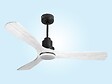 PURLINE - Ventilateur de plafond Réversible  Thermostat Dimmable Wifi Moteur à courant continu Toits en pente Télécommande Lumière à trois tons Hypersilence Mémoire - vignette