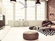 PURLINE - Ventilateur de plafond Réversible  Thermostat Dimmable Wifi Moteur à courant continu Toits en pente Télécommande Lumière à trois tons Hypersilence Mémoire - vignette