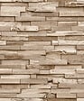 GRANDECO - Papier peint intissé effet bois hêtre - vignette