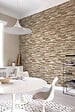 GRANDECO - Papier peint intissé effet bois hêtre - vignette