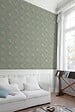 GRANDECO - Papier peint vinyle Matisse - Bleu céladon - L.10,05xl.0,53m - vignette