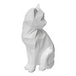 ATMOSPHERA - Statuette décorative polyrésine Chat Delia Blanc 20,5cm - vignette