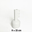 JBY - Vase ceramique diam 12cm h25cm terra blanc - vignette