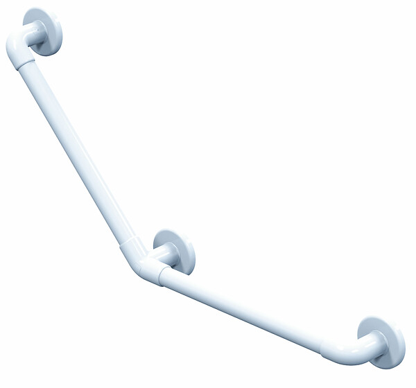 AKW - Barre d'appui coudée 135° - 3 points de fixation - 450 x 450 mm - Charge maximale : 190 kg- réf : 11915WH-LS - AKW - large